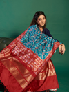 LEHER - Teal Silk Printed Banarasi Dupatta