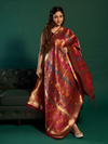 LEHER - Teal Silk Printed Banarasi Dupatta