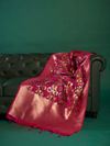 LEHER - Rani Pink Silk Printed Banarasi Dupatta