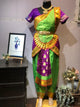 TEMPLE COUTURE - Semi Silk Bharatnatyam Costume (Full Fan)