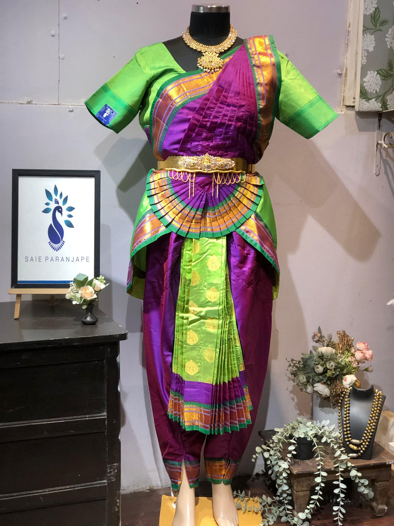 TEMPLE COUTURE - Semi Silk Paithani Costume in Purple
