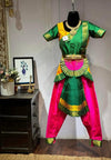 MUKULA COSTUME - Blue Semi Silk Paithani Kids Costume