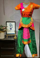 MUKULA COSTUME - Green & Orange Semi Silk Paithani Kids Costume
