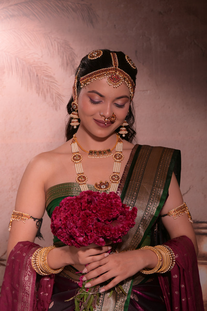 MOHINI COLLECTION - Wine Kacholi Costume