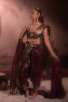 MOHINI COLLECTION - Wine Silk Saree