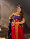 MOHINI COLLECTION - Semi Silk Red Saree