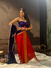 MOHINI COLLECTION - Semi Silk Red Saree