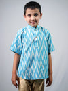 TWINKLE THREADS - Teal Odisha Cotton Kurta