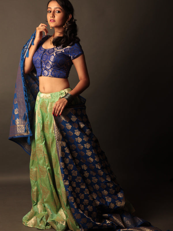 Ready to Wear Silk Kali Ghagra
