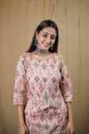 LEHJA LITE - Pink Floral Printed Kurti