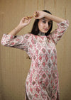 LEHJA LITE - Pink Floral Printed Kurti