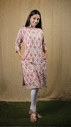 LEHJA LITE - Pink Floral Printed Kurti