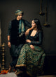 Men's Raw Silk Kurta & Dupatta with Velvet Jacket