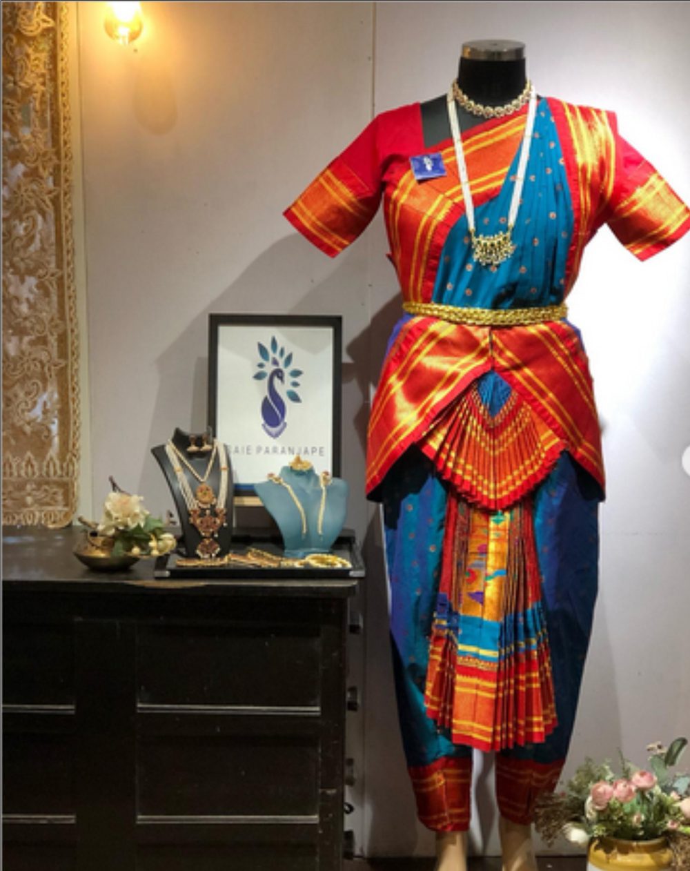 Classical dance costume available on rent at Saie Paranjape